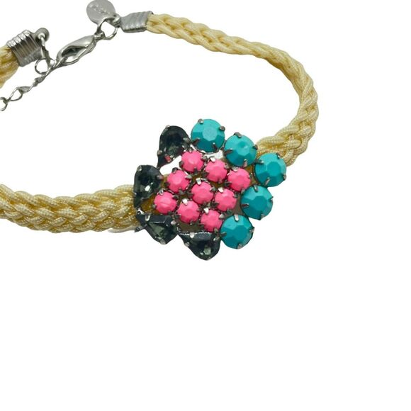 American Eagle Outfitters Bracelet Womens Yellow Colorful Adjustable Woven Boho - Picture 6 of 10